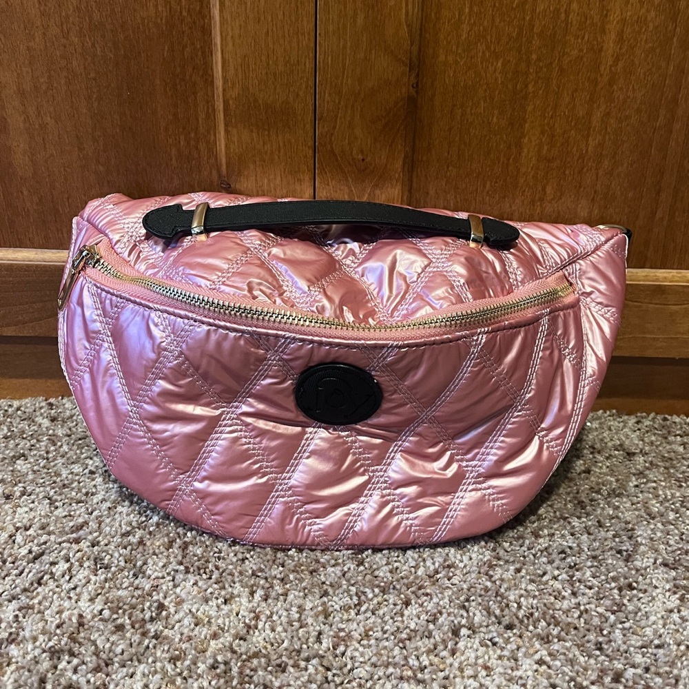 BRAND NEW Joy‎ Mangano Pastel Pink Quilted Fanny Pack
